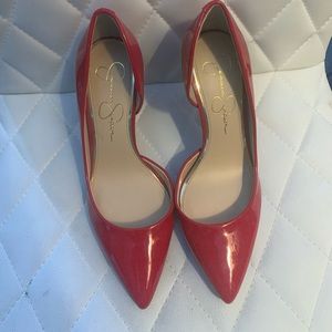 Red Jessica Simpson pumps